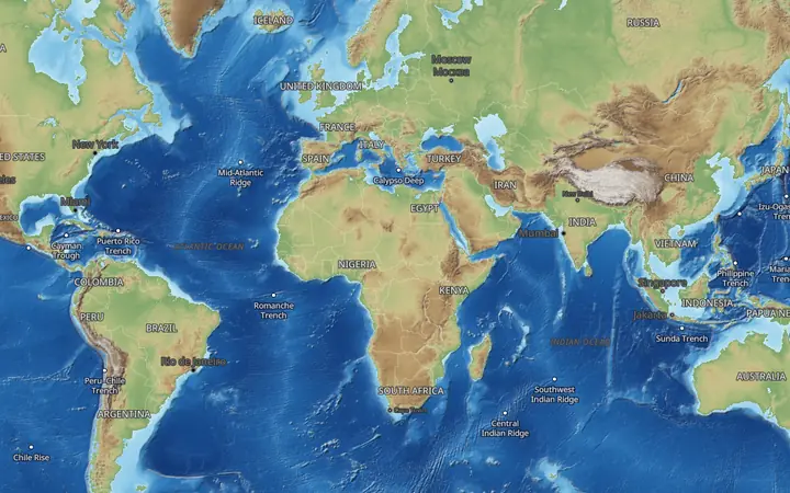 A preview of the Ocean Floor Map