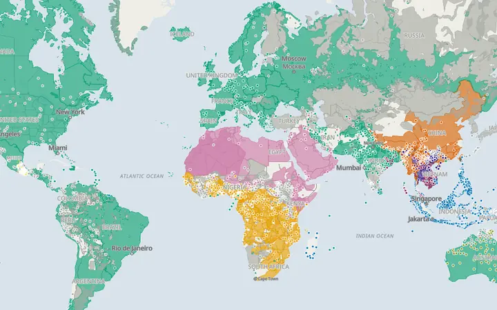 A preview of the World Language Map